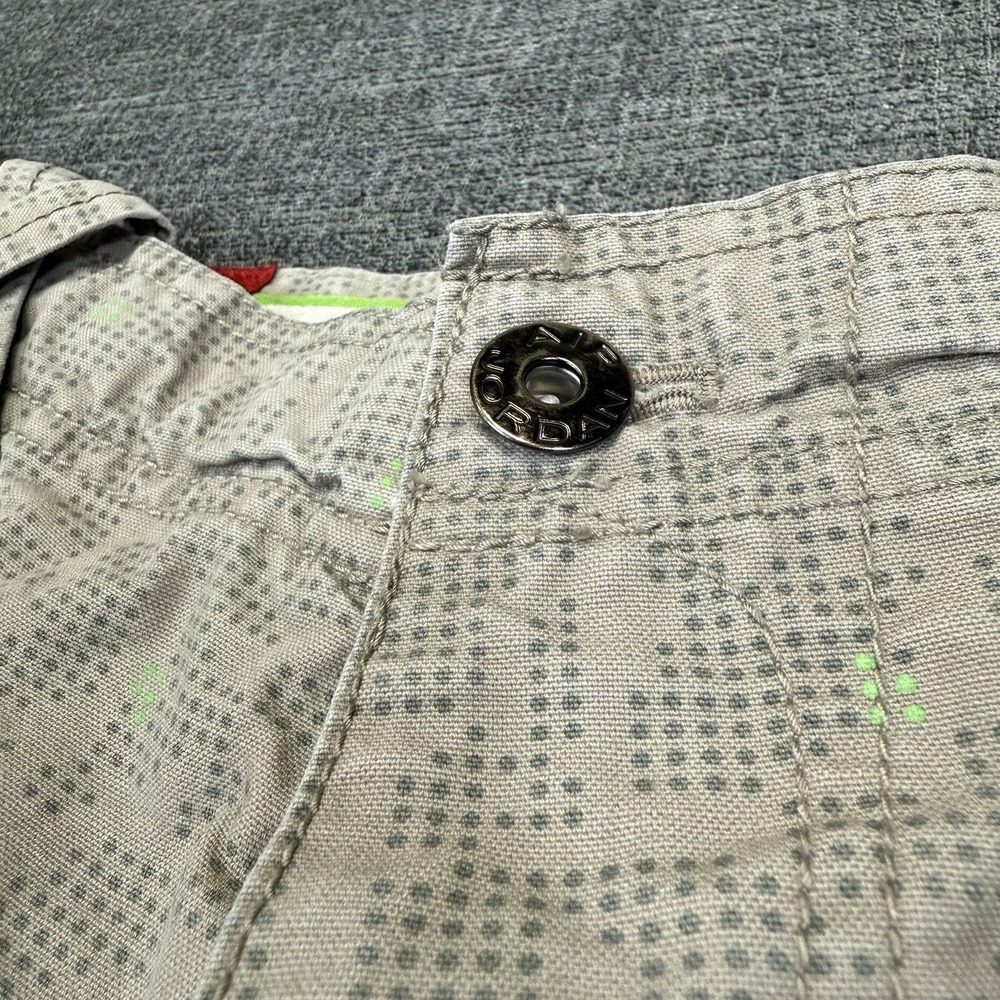 Nike Air Jordan Cargo Shorts Mens 38 Khaki Tan Green‎ Dots Retro Pockets
